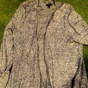 Blue cardigan sweater with Pockets